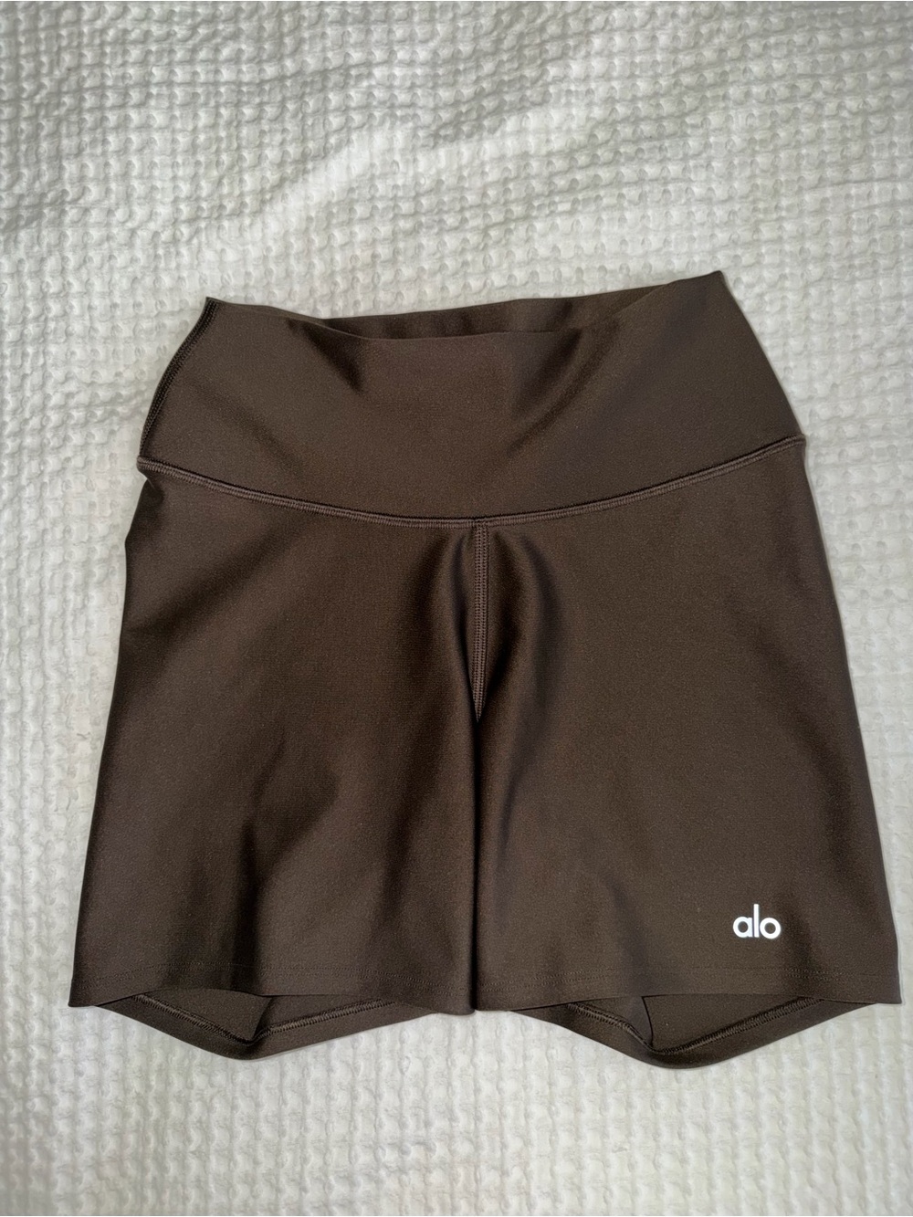 ALO Yoga High-Rise Brown Bike Shorts